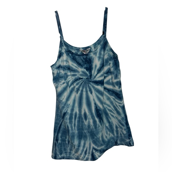 Y2K Hard Tail Blue and White Tie-Dye Design Tank Top Size Large - Picture 2 of 5
